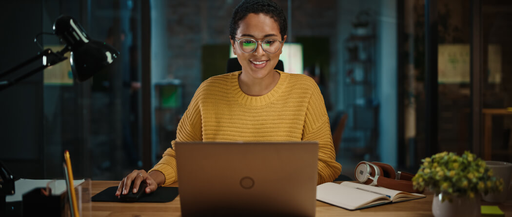 Woman with laptop